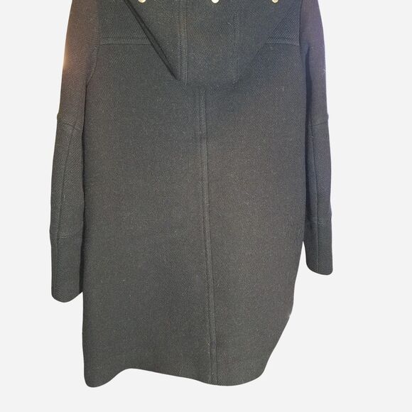 J. Crew Women's Black Wool Trench Coat - Picture 4 of 6